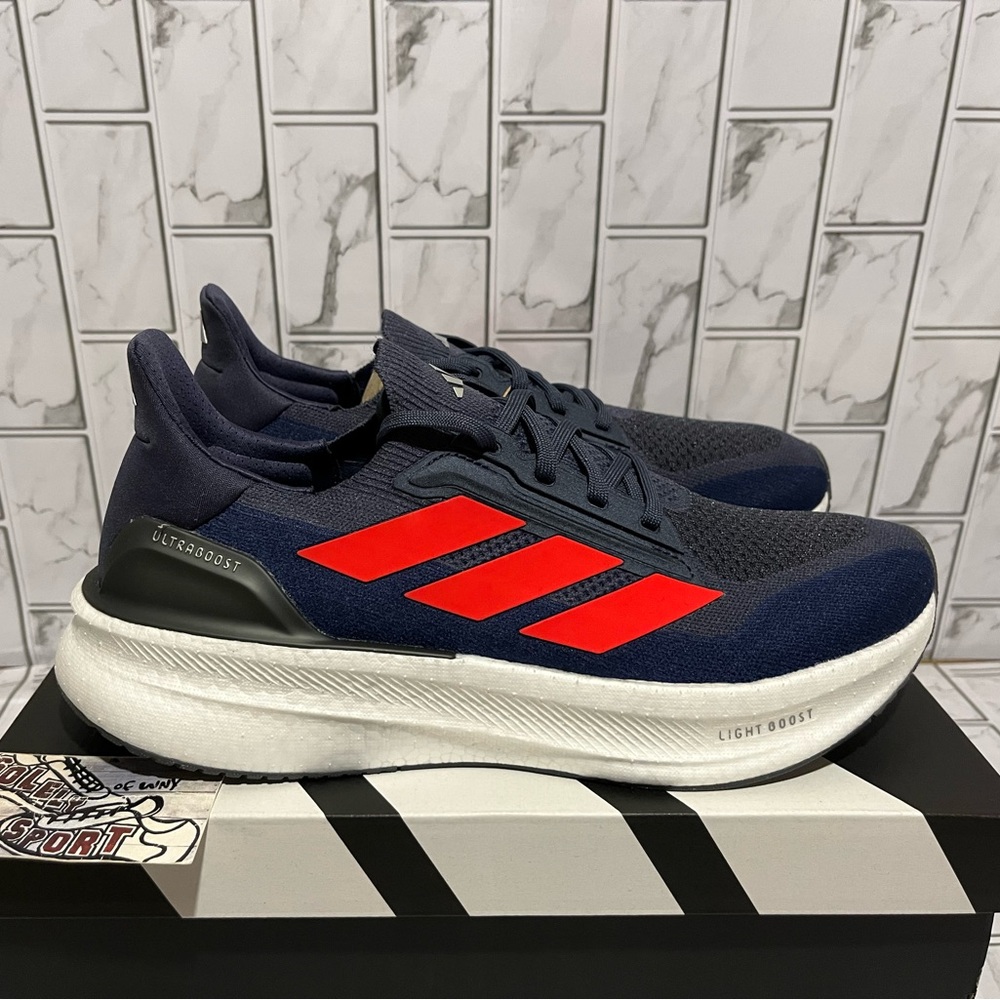New Adidas Ultraboost 5X Ultra Boost Navy Blue Red Running Shoes Gym Training